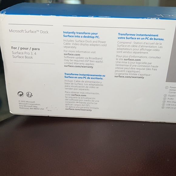 Microsoft Surface Docking Station for Pro3, Pro4 - New!! - Picture 3 of 3